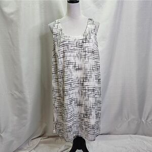 DKNY White and Black Combo Dress and Shorts Romper Size 12